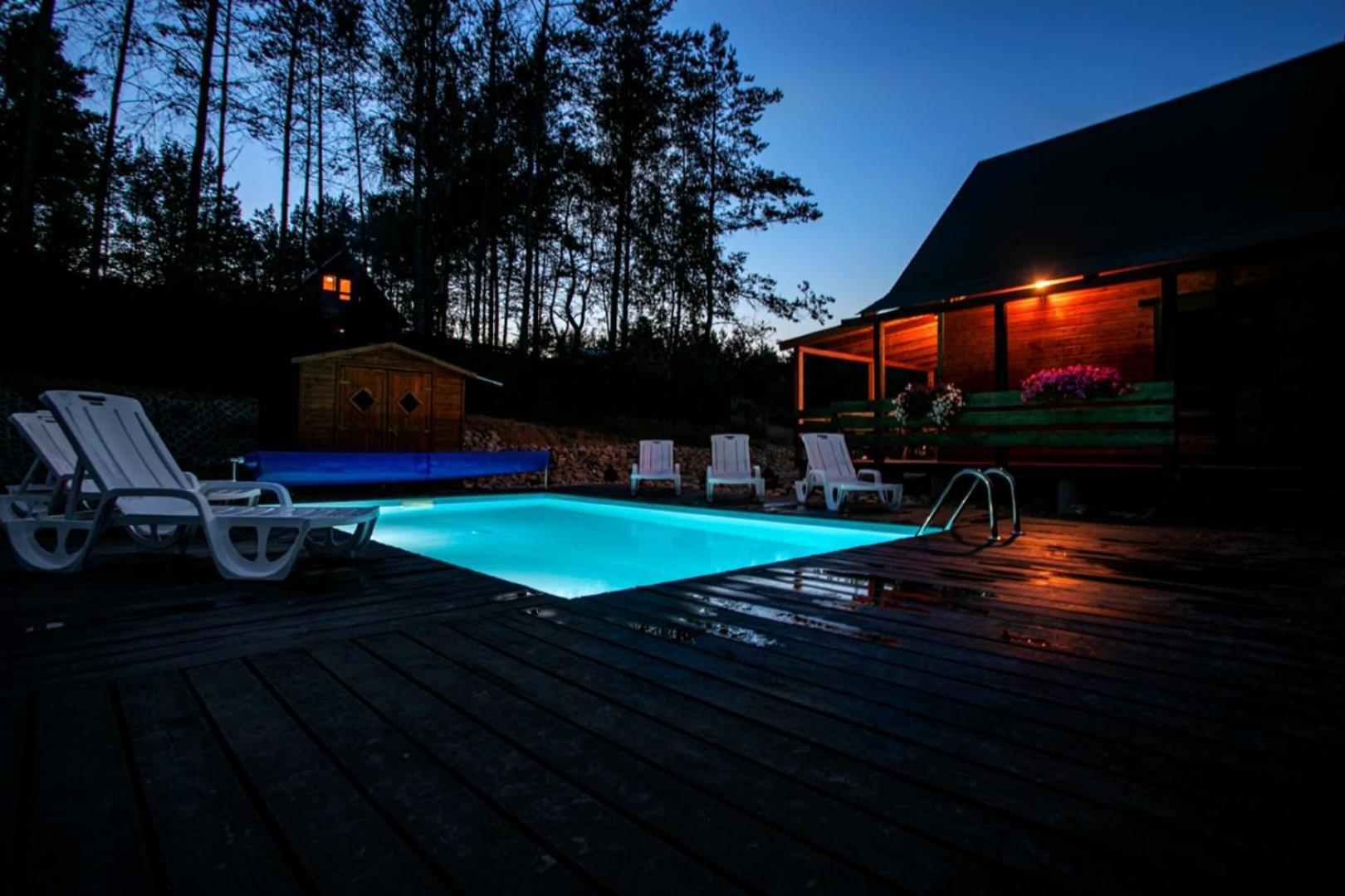 Ferienhaus Caloroczny Sowka Na Kaszubach Z Bania I Sauna Na Wylacznosc, Wspolny Basen I Bilard Z Domkiem Jeleniowka - Ostrowite Lesna Dolina *